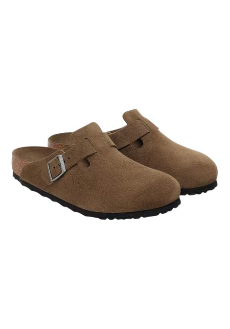Boston plantare morbido Pelle scamosciata  Dark Tea Tonal BIRKENSTOCK | Scarpe | 1030861DARK TEA